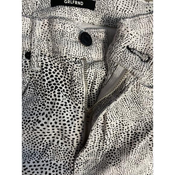 Aritzia GRLFRND Opposites Attract High-Rise Slim Black/White‎ Reed Jeans Size 26 - Picture 6 of 10